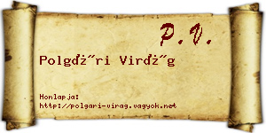 Polgári Virág névjegykártya